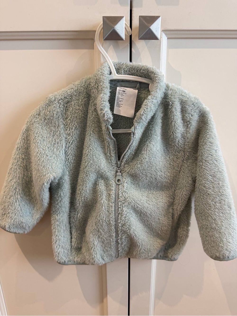 Uni qlo 12-18m Fleece Zip-Up Jacket - green